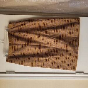 Astros Suede Lined Skirt Tan Plus Size  16